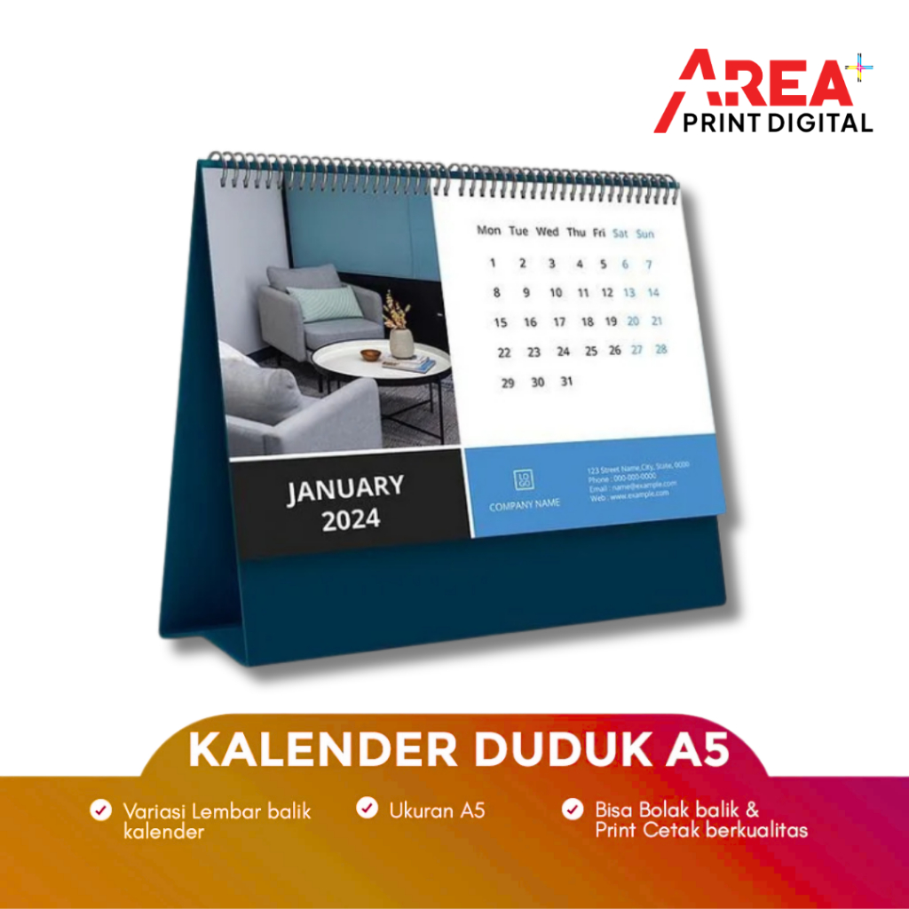 

Kalender Meja A5 2025 Custom Full Color