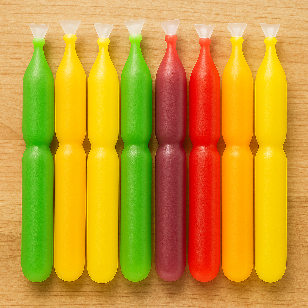 Plastik Es Kiko Plastik 70ml Isi 50 – Bisa isi Minuman Warna Warni Segar Nostalgia Jajanan Jadul Ana