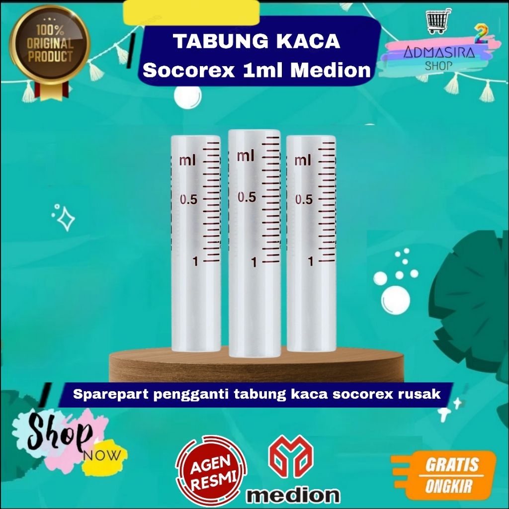 TABUNG KACA Socorex 1ml Medion Sparepart Pengganti Tabung kaca 1 ml original
