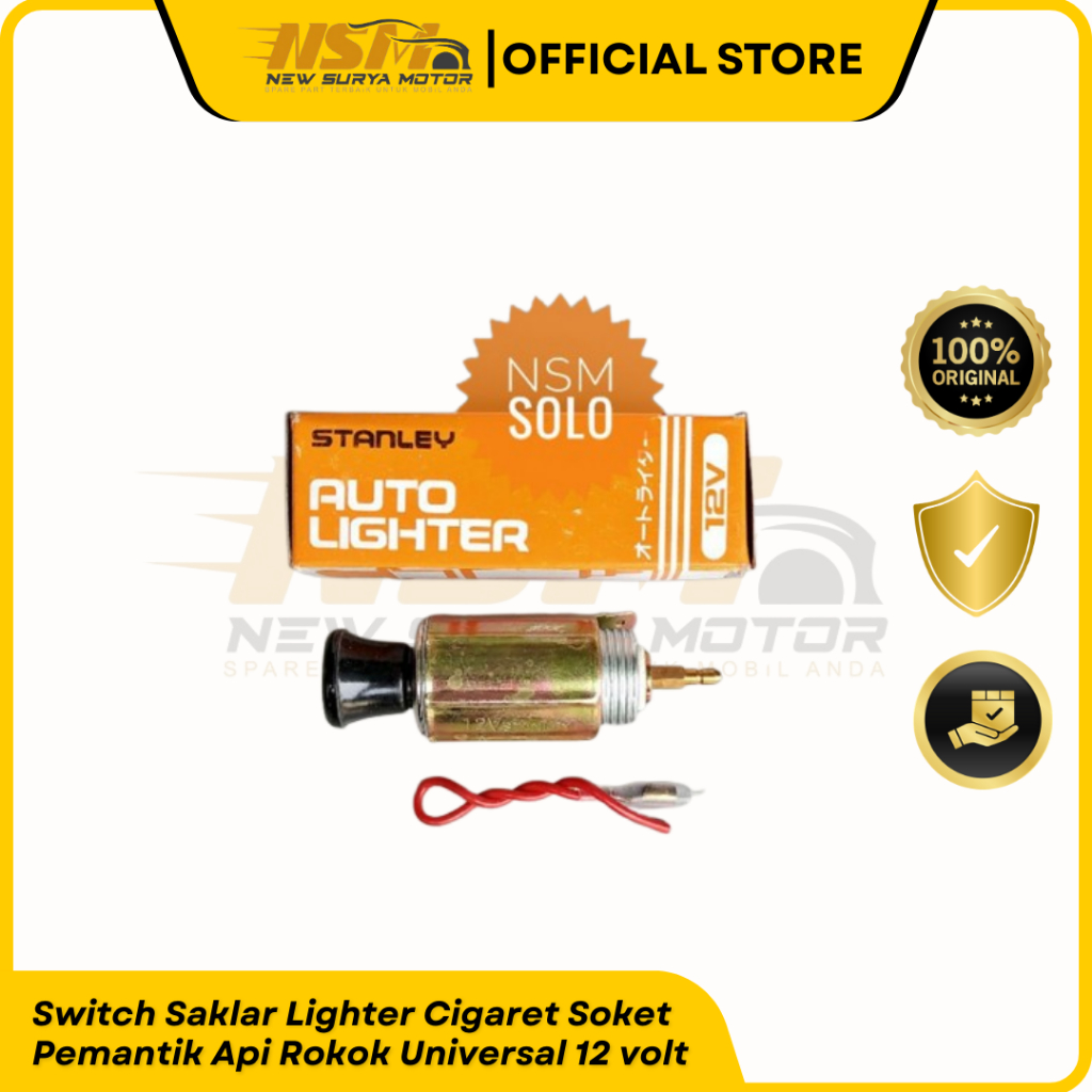 Switch Saklar Lighter Cigaret Soket Pemantik Api Rokok Mobil Universal 12 volt