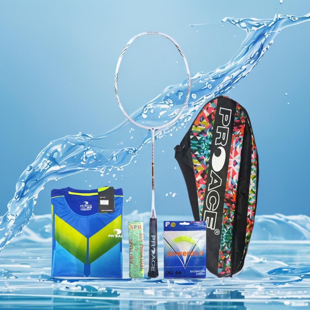 Raket Badminton ProAce Sabre 50 Bonus Komplit Raket Pro Ace Sabre 50