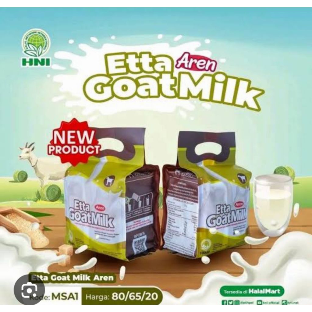 

TERBAIK SUSU KAMBING ETTA GOAT MILK GULA AREN HARGA TERJANGKAU KUALITAS PREMIUM EXP. 2027