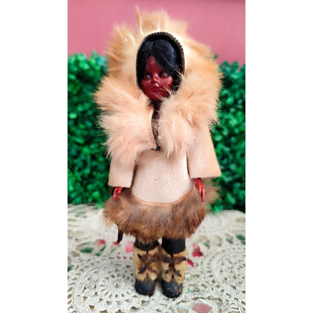 Boneka Eskimo Vintage rare langka Tinggi:20cm
