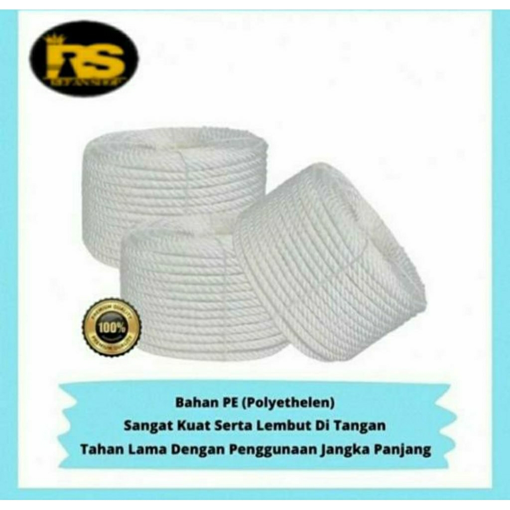 

Tali Tambang Nyon Besar 18MM 20MM 24MM 22MM Tali Putih Per 1mter