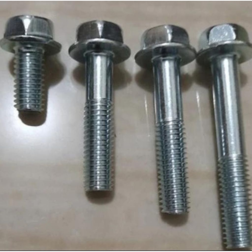 baut topi 8x25 batang 8mm panjang 2.5cm. pitch 1.25 baut 12