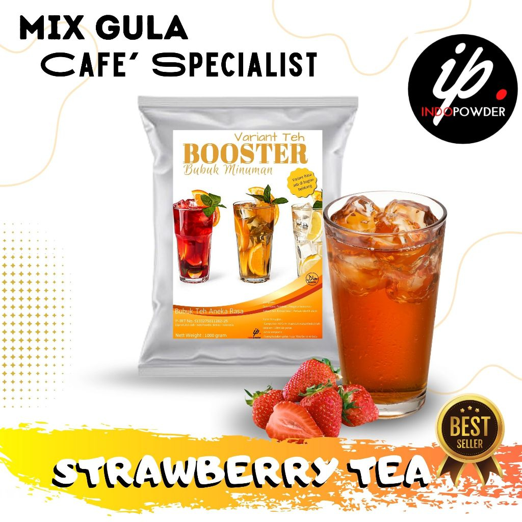 

Indopowder - Bubuk Minuman STRAWBERRY TEA / TEH RASA STRAWBERRY 1Kg Untuk Cafe, Waralaba dan Resto