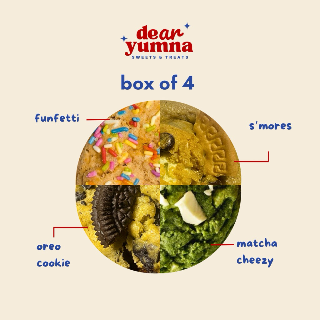 

Box of 4 #2 Soft Baked Cookies by Dear Yumna