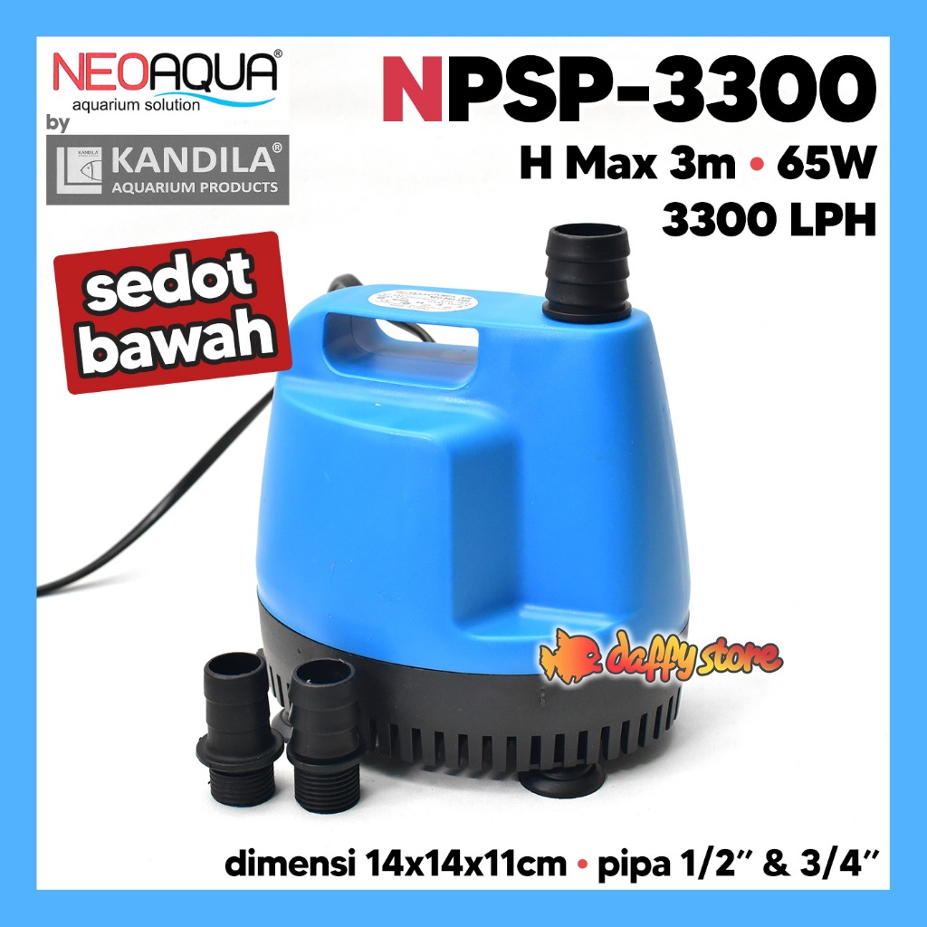 Pompa Kandila Neo Aqua N-PSP 3200 pompa celup 3200 LPH water pump kolam akuarium sedot bawah