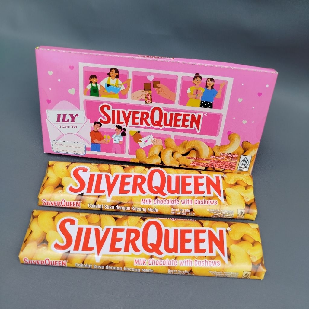 

SilverQueen 55gr x 2pcs Cashew, Coklat SilverQueen
