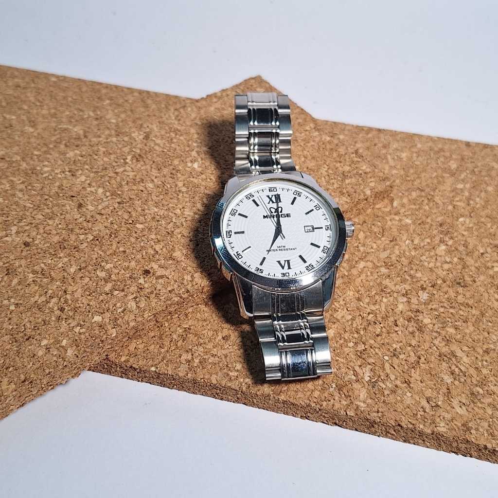 Jam tangan Pria Mirage Silver | Jam tangan stainless | Jam tangan Rantai | Jam tangan pria clasic