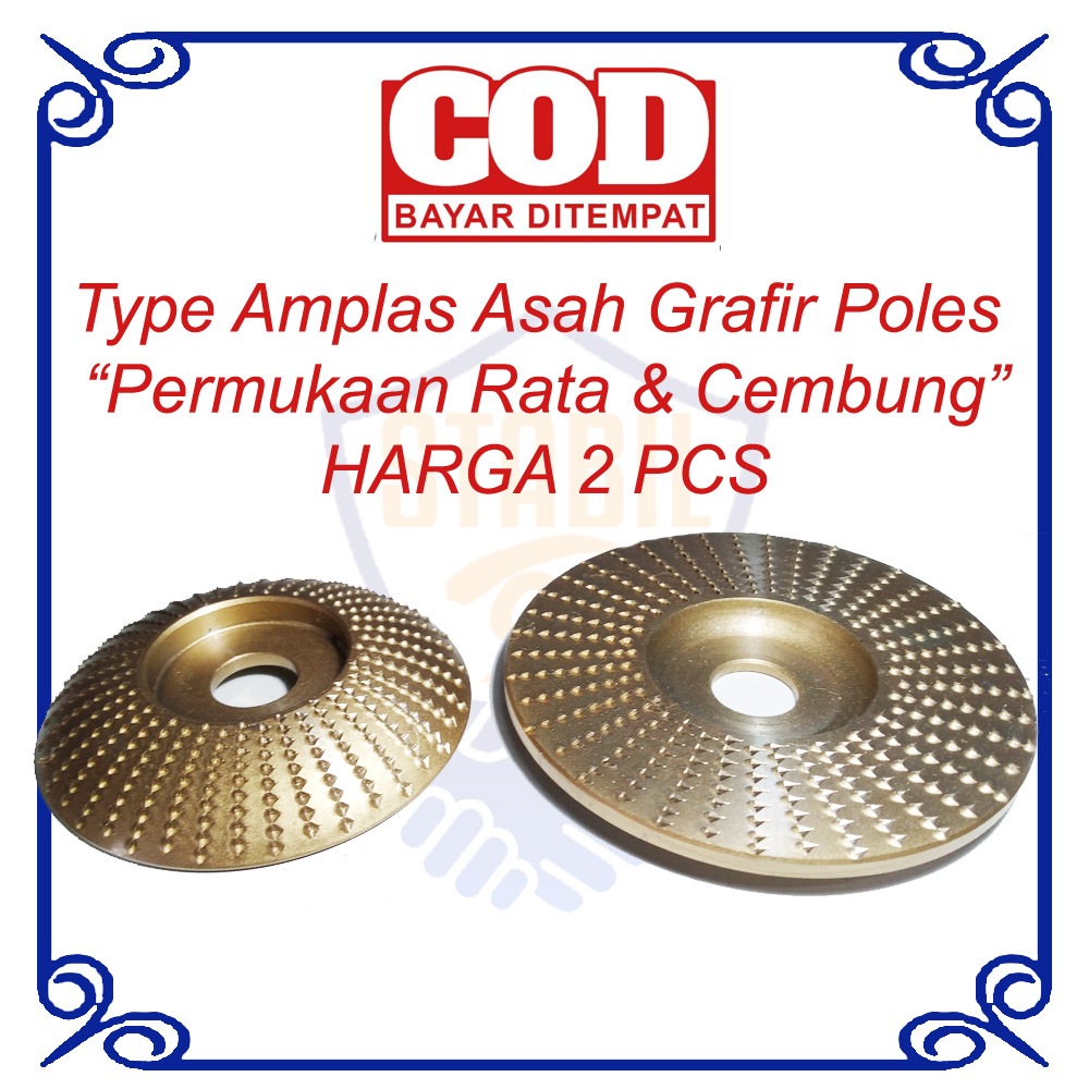 Mata Gerinda Gergaji Serut Kayu Rata Cembung Mata Gerinda Carving Saw Wood Shaping 2 pcs Bahan Besi