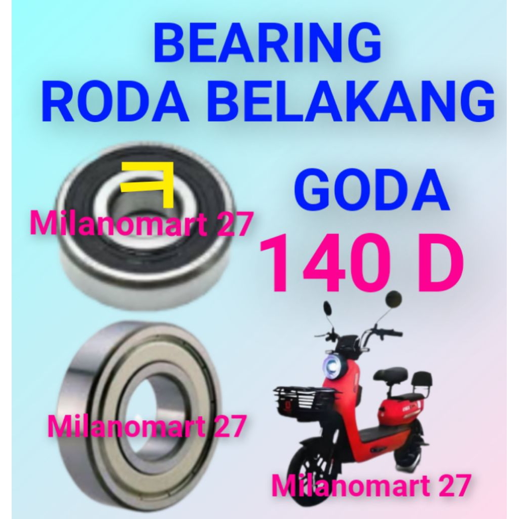 bearing roda belakang goda 140 D laker laher klahar dinamo sepeda listrik goda 140 D