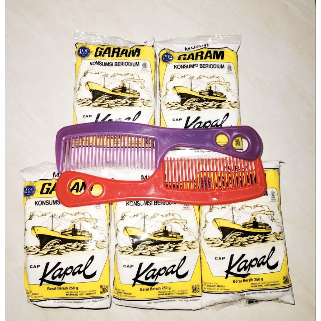

garam KAPAL asli 250gr (5pcs free sisir 1pcs)