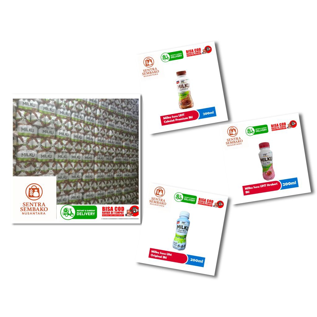 

Milku Susu UHT 200ml – 1 Karton Isi 12 Botol (Cokelat Premium, Stroberi, Original) | Packing Aman, Halal, Segel Pabrik, Garansi Utuh
