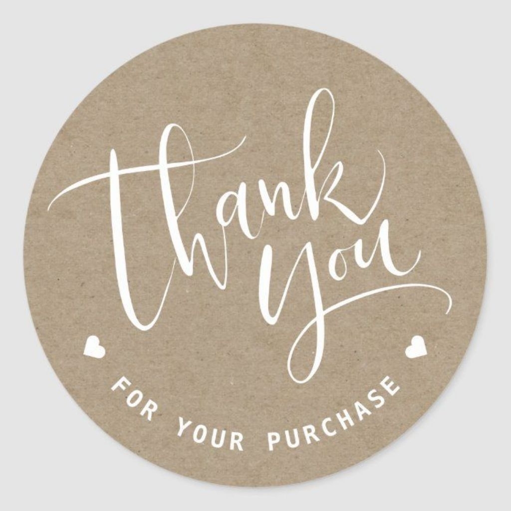 

Stiker Thankyou Custom ukuran 3x3 cm