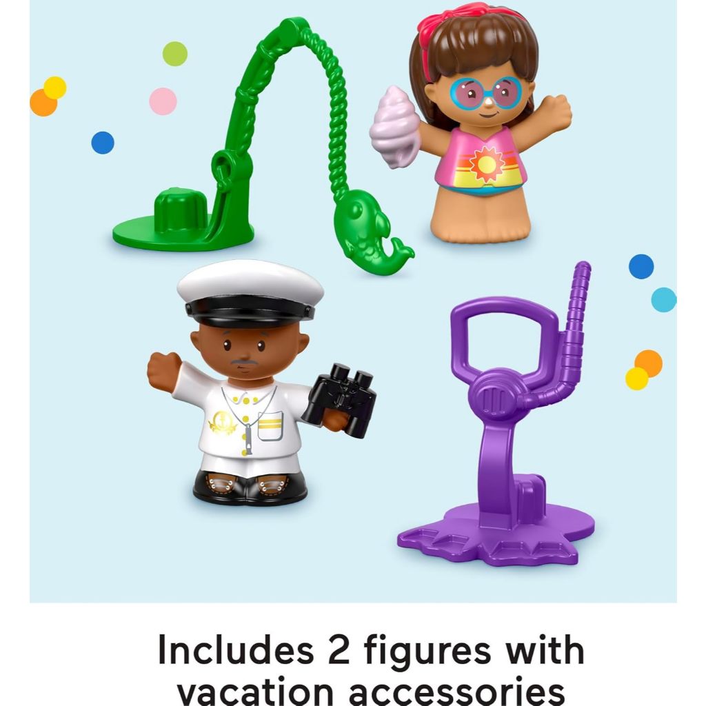 READY MAINAN BALITA FISHER-PRICE LITTLE PEOPLE TRAVEL TOGETHER FRIEND SHIP MUSICAL PLAYSET DENGAN 2