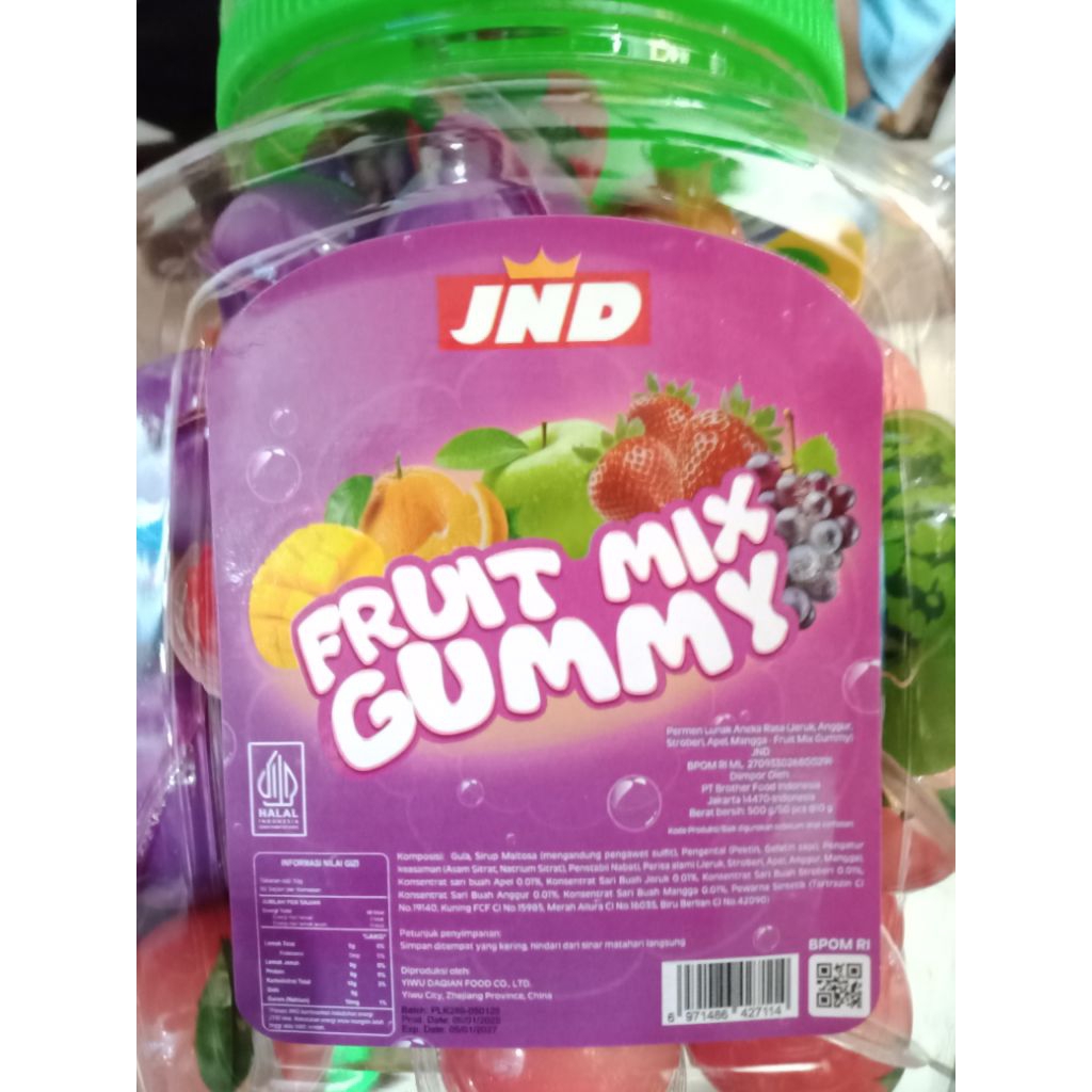 

Fruit Mix Gummy isi Yupy Buahan 1 Toples isi 50pcs x 10gr
