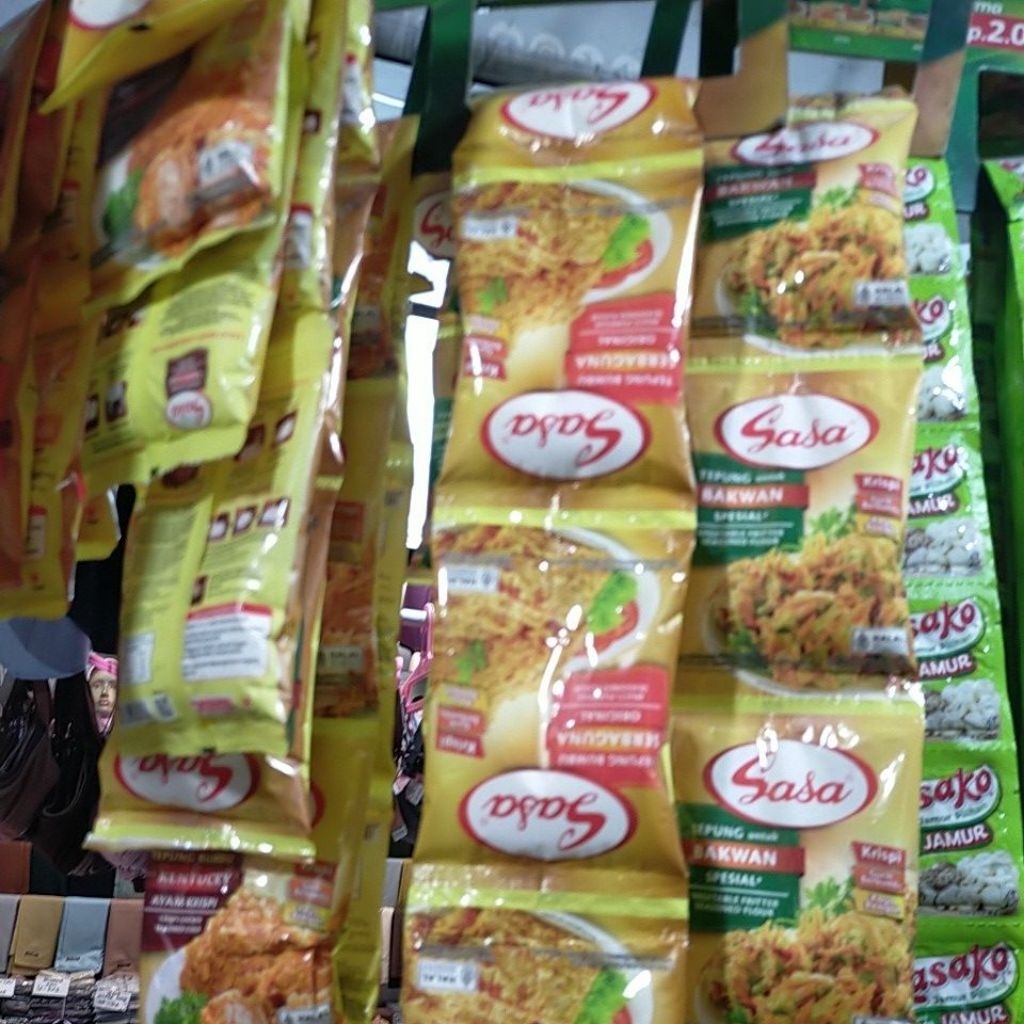 

tepung sasa rencengan Kentucky/pisang/ original/bakwan/hot & spicy 1 renceng