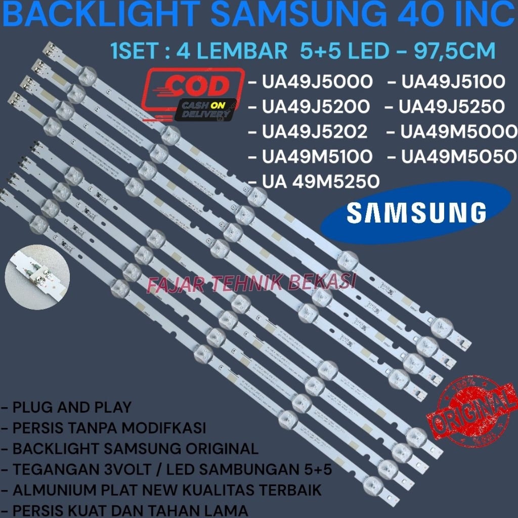 BL BACKLIGHT LAMPU TV LED SAMSUNG 49 INCI INCH UA49J5000 UA49J5100 UA49J5200 UA49J5250 UA49J5202 UA4