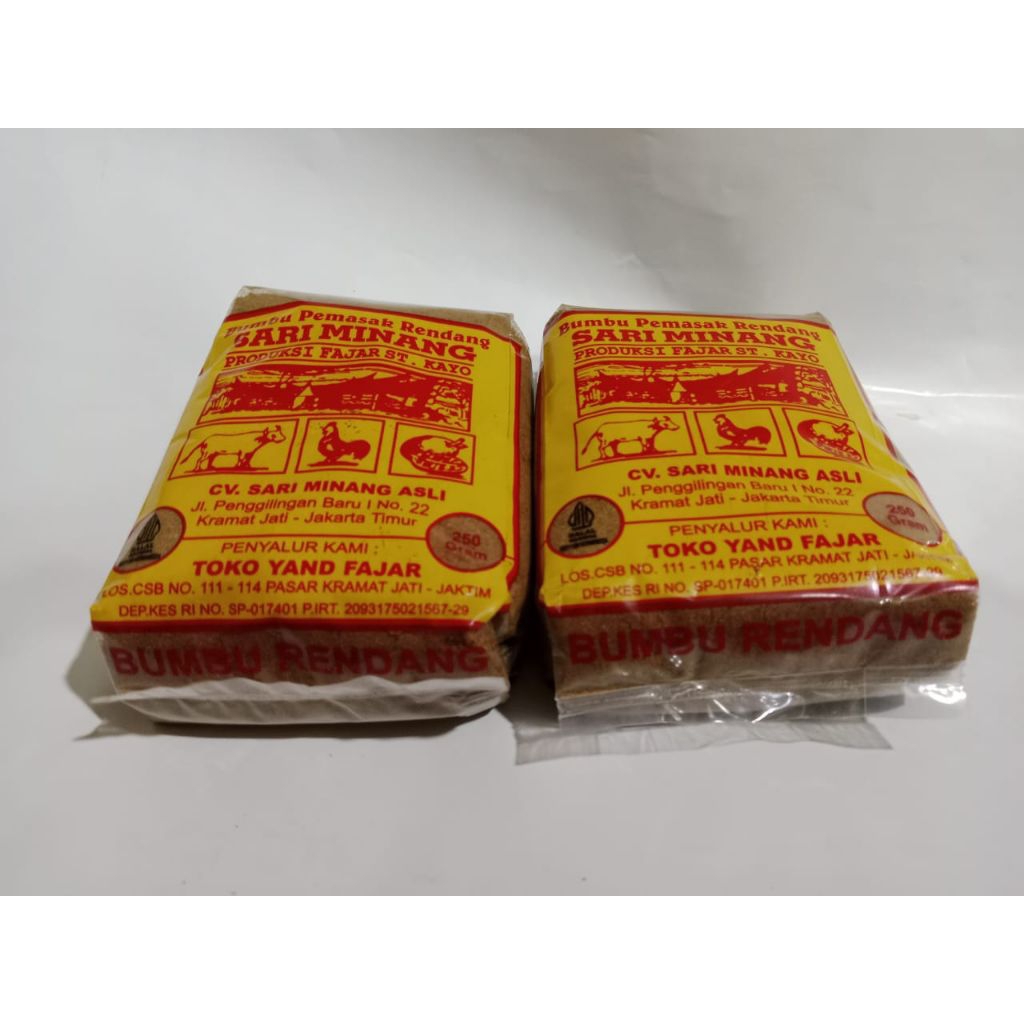 

Bumbu Pemasak Sari Minang 250 Gram ( Rendang )