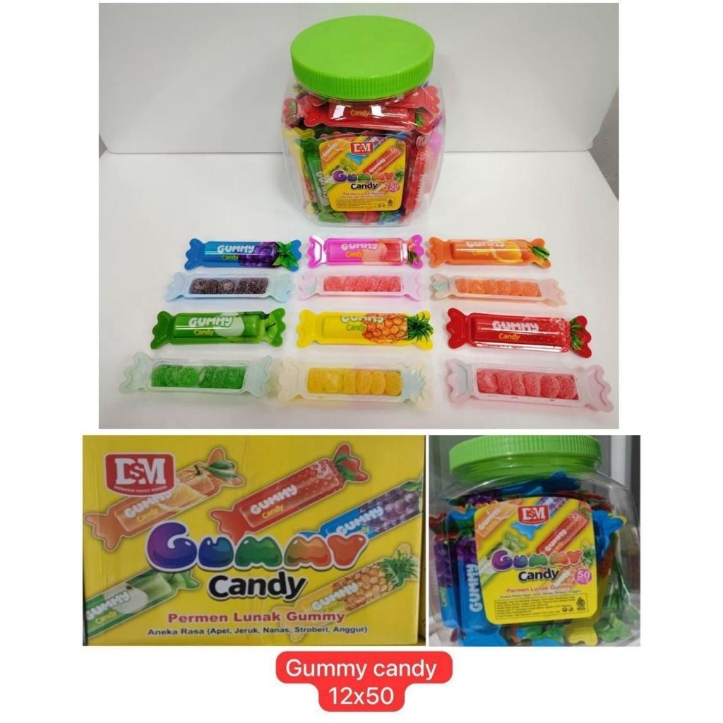

Permen Cemilan Snack Gummy Candy Toples Aneka Buah Mainan Anak Murah (isi 50 pcs)