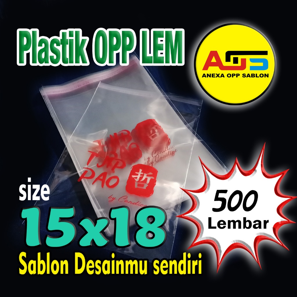 

Plastik OPP 15x18 Tebal, kemasan Roti/bakery Sablon Custom