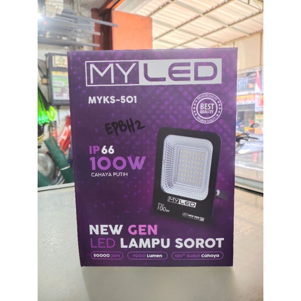 LAMPU LED MY LED SOROT/LAMPU SOROT 100W CAHAYA PUTIH