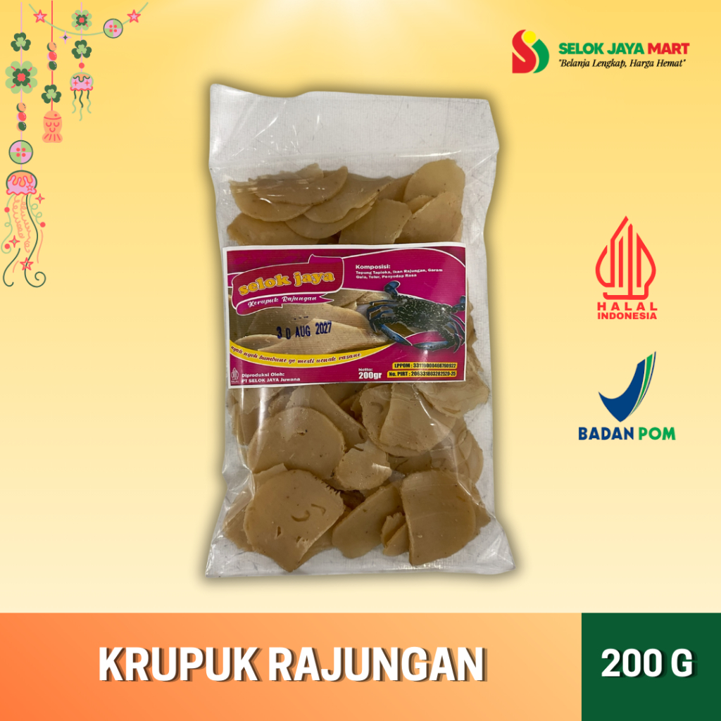

KRUPUK RAJUNGAN 200 GR / 400 GR - SELOK JAYA
