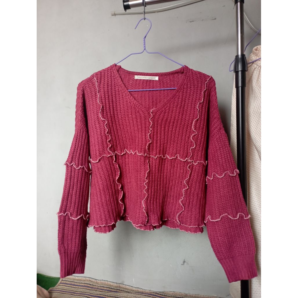preloved sweater rajut crop