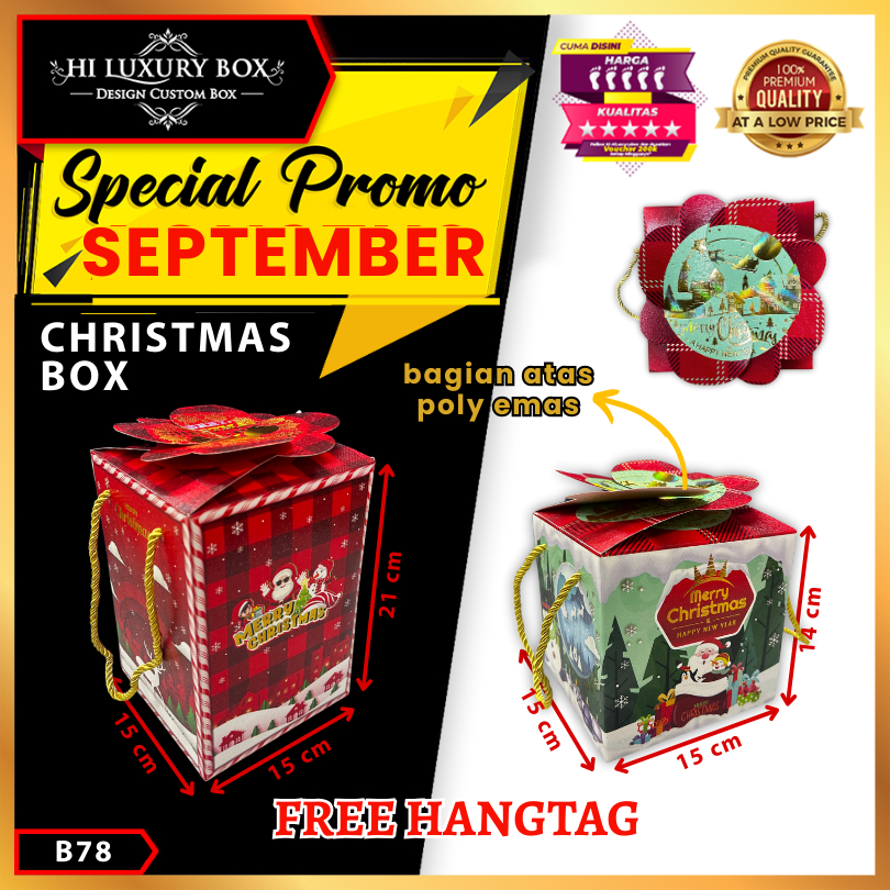 

Kotak Kue|Kotak NatalBox Hampers|Toples 500gr|Dus|Box Packaging|B78
