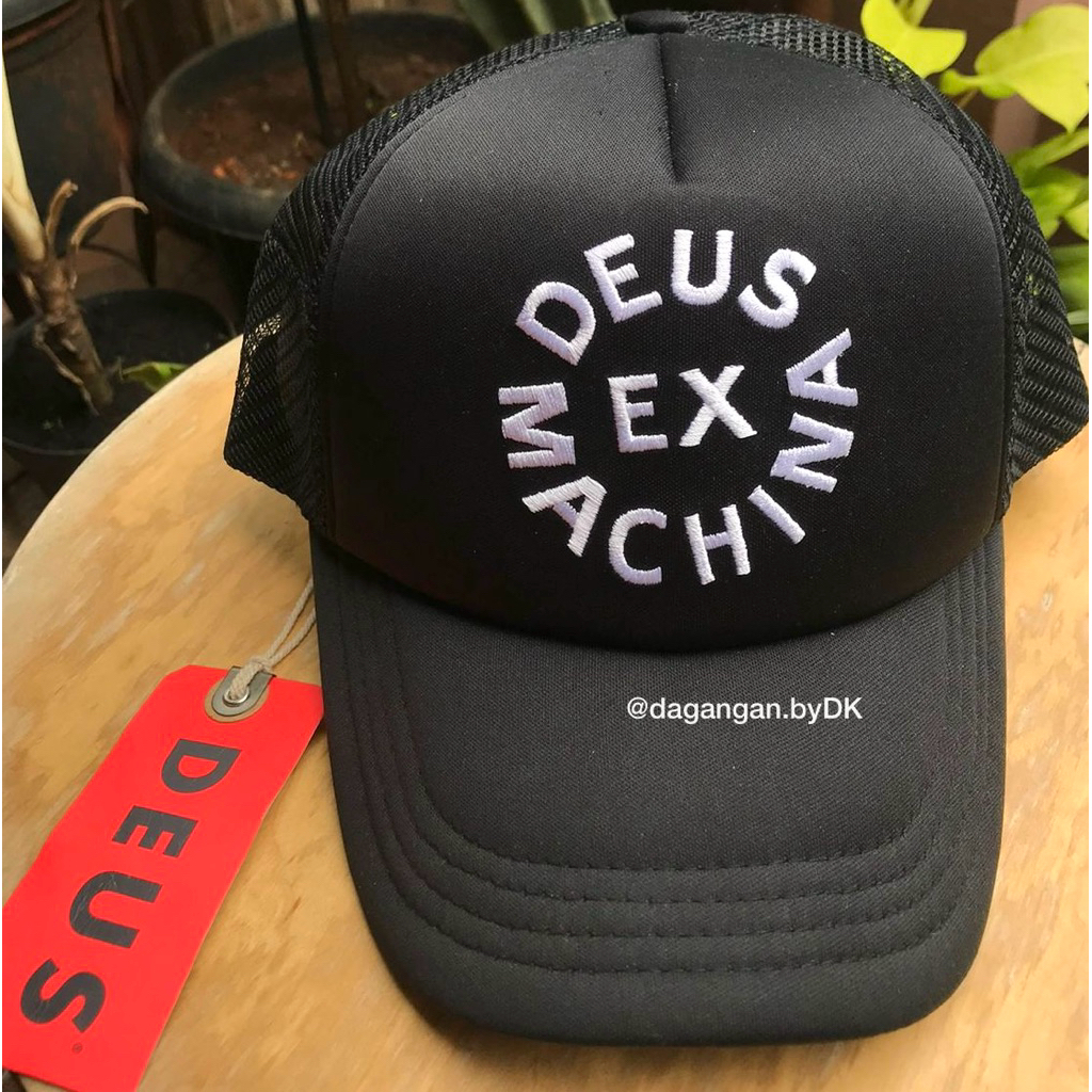 Topi Deus Ex Machina Circle Logo Original 100% Black