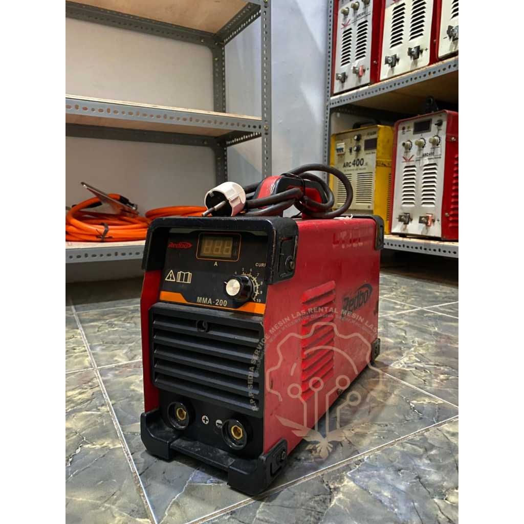 MESIN LAS BEKAS MMA 200A REDBO MESIN LAS REDBO BEKAS SMAW STIK 1 PHASE LAS LISTRIK INVERTER