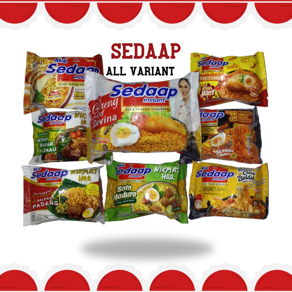 

mie sedaap goreng dan kuah banyak variant rasa / mie sedap instan