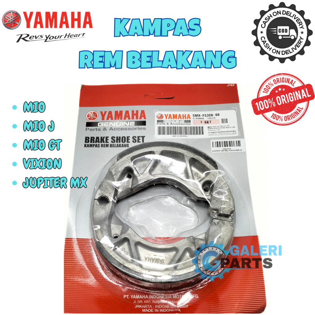 ORIGINAL KAMPAS REM BELAKANG TROMOL YAMAHA 5MX MIO KARBU MIO J XEON JUPITER MX VIXION KUALITAS ASLI 