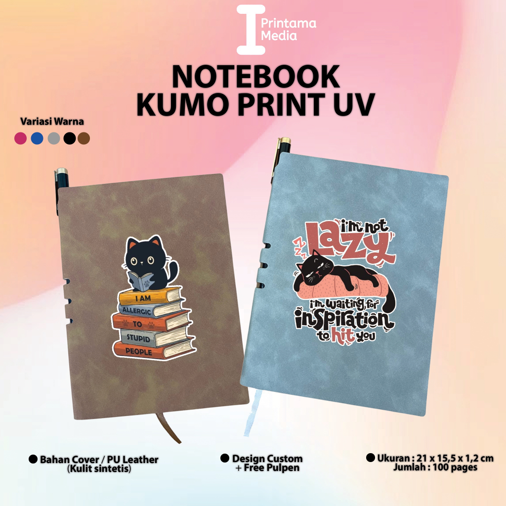

Custom UV Kumo Agenda/Notebook A5 Cetak Full Color Buku Catatan Souvenir