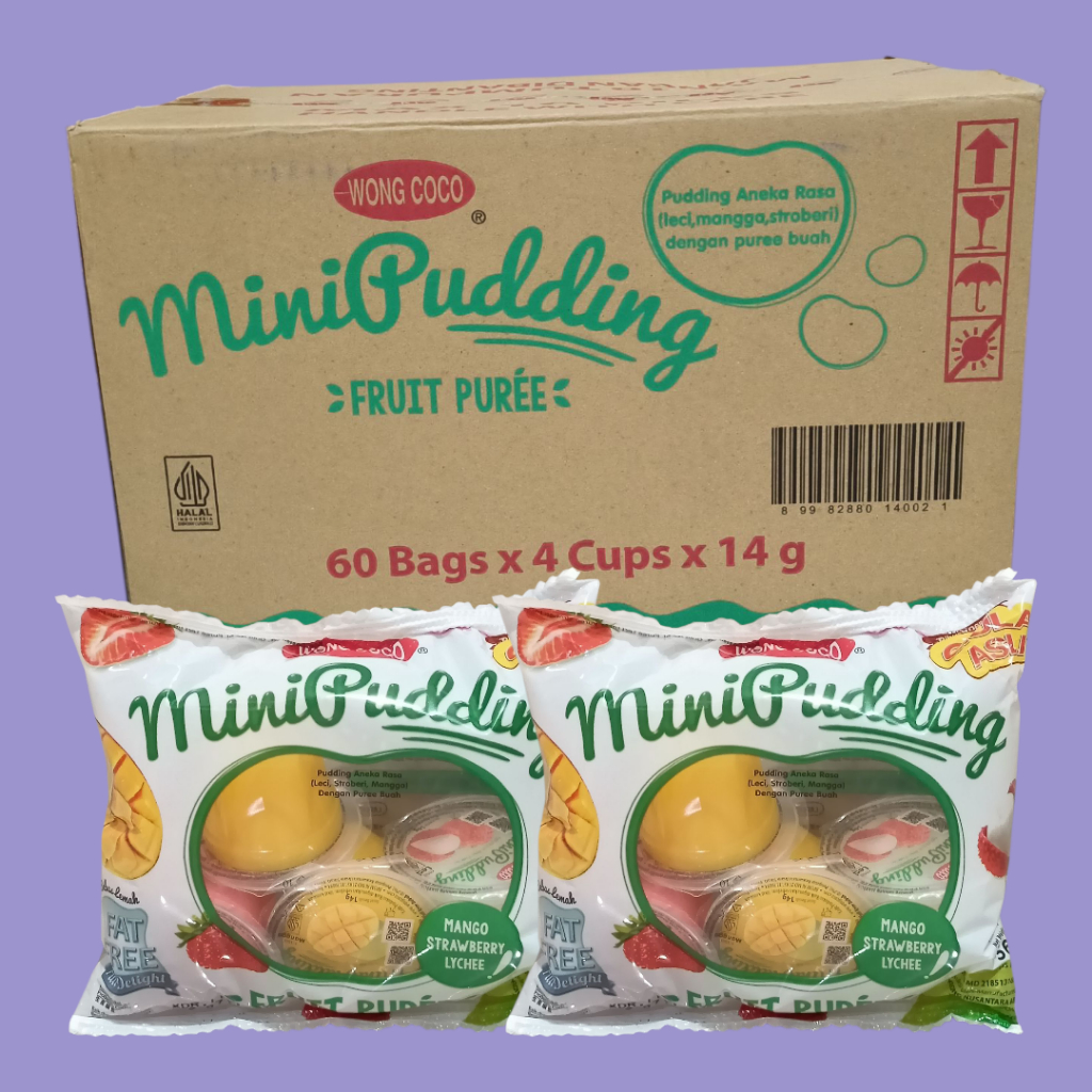 

WONG COCO Mini Puding 4 Cup 14gr Tanpa Nata De Coco [60 bungkus/Karton]