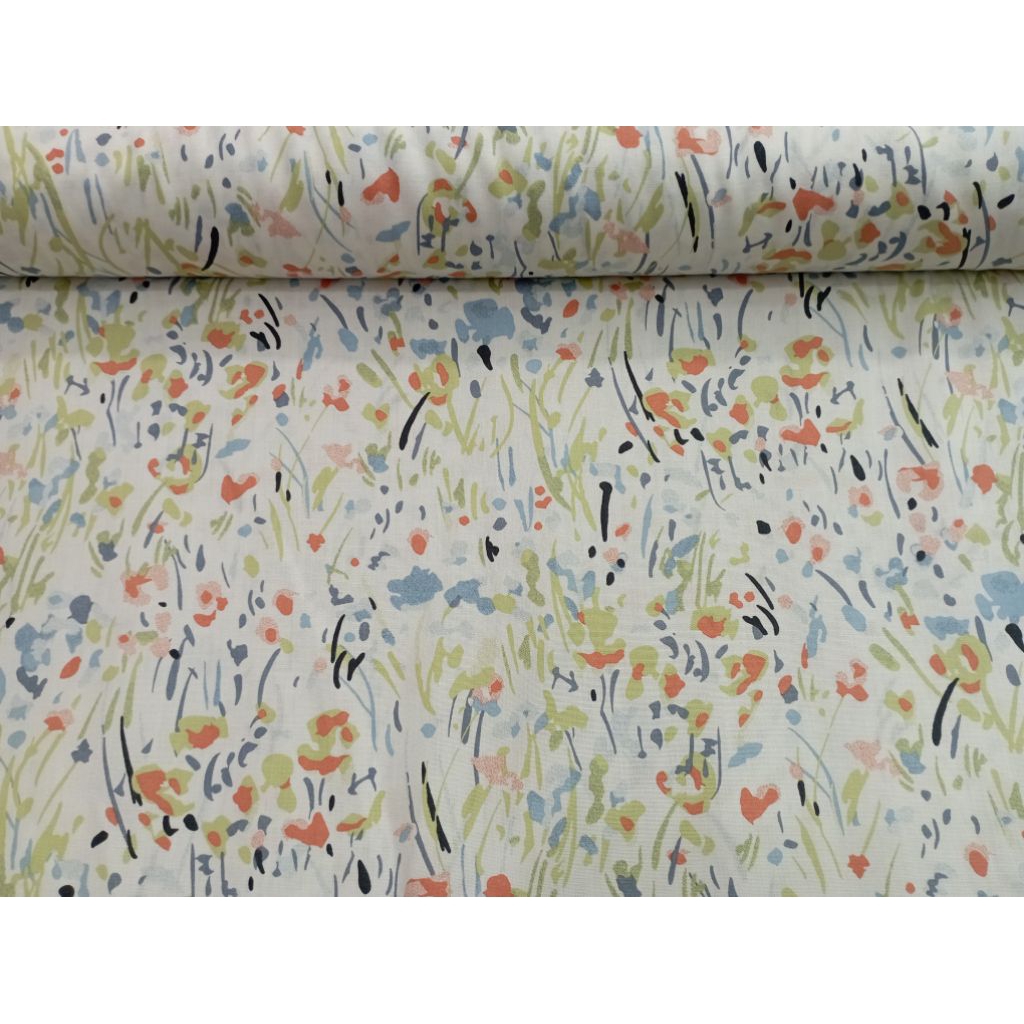 Bahan Kain Katun Rayon Garment Motip Abstrak