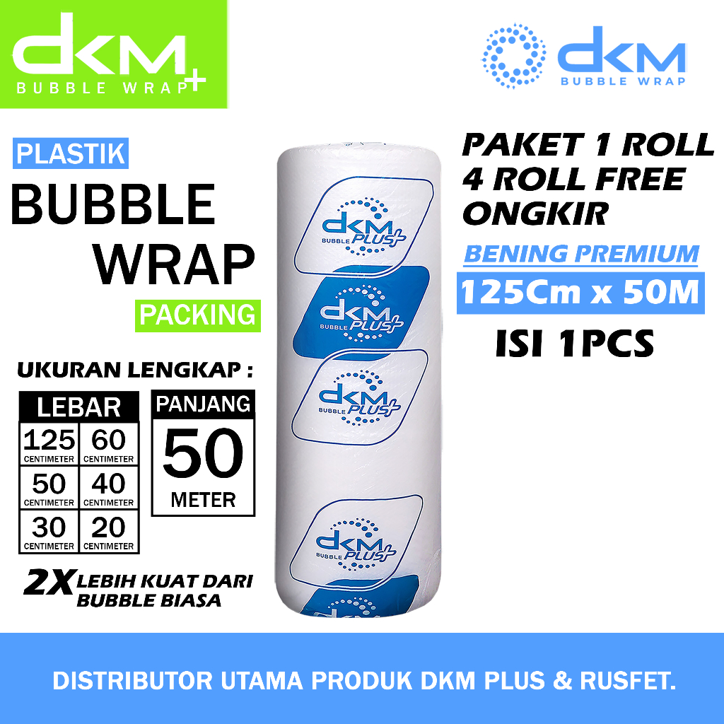 

Plastik Bubble Wrap 125cm X 50m Dkm Plus Bubblewrap Roll 60cm 50cm 40cm 30cm 20cm x 50m Paket 1 Roll