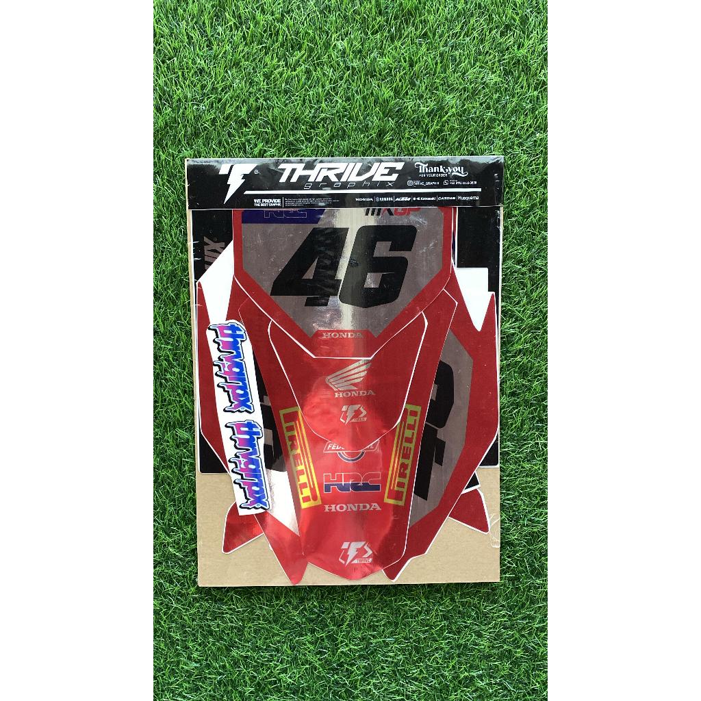 DECAL STIKER HONDA CRF 230 CHROME TRAIL/SUPERMOTO FULL BODY BEBAS CUSTOM