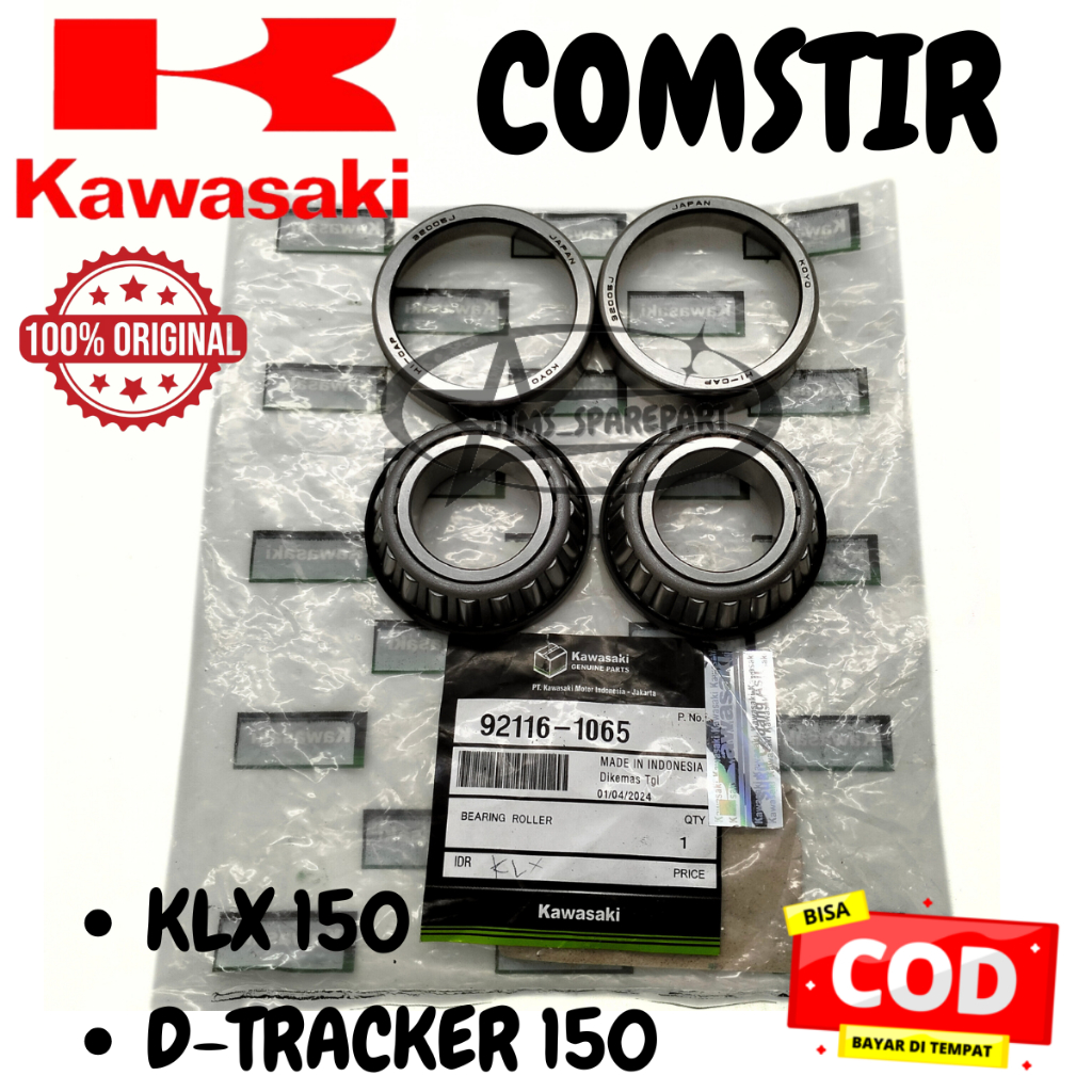 ORIGINAL 100% COMSTIR KAWASAKI KLX 150 DTRACKER BEARING STANG KUALITAS ASLI ORI KLAHAR STIR KOMSTIR