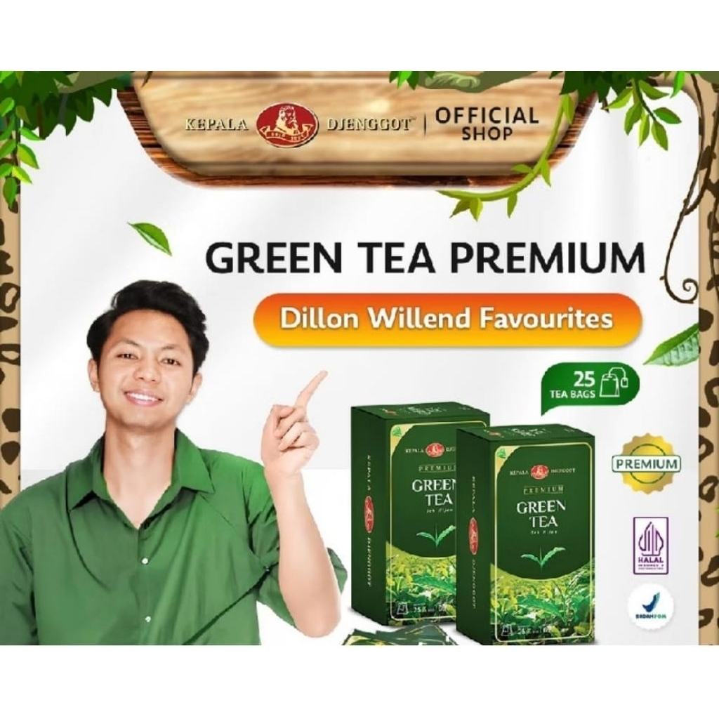 

[ Paket 2pcs Lebih Murah] Teh Hijau Kepala Djenggot Premium -Green Tea Kepala Djenggot 25 pcs 50gr