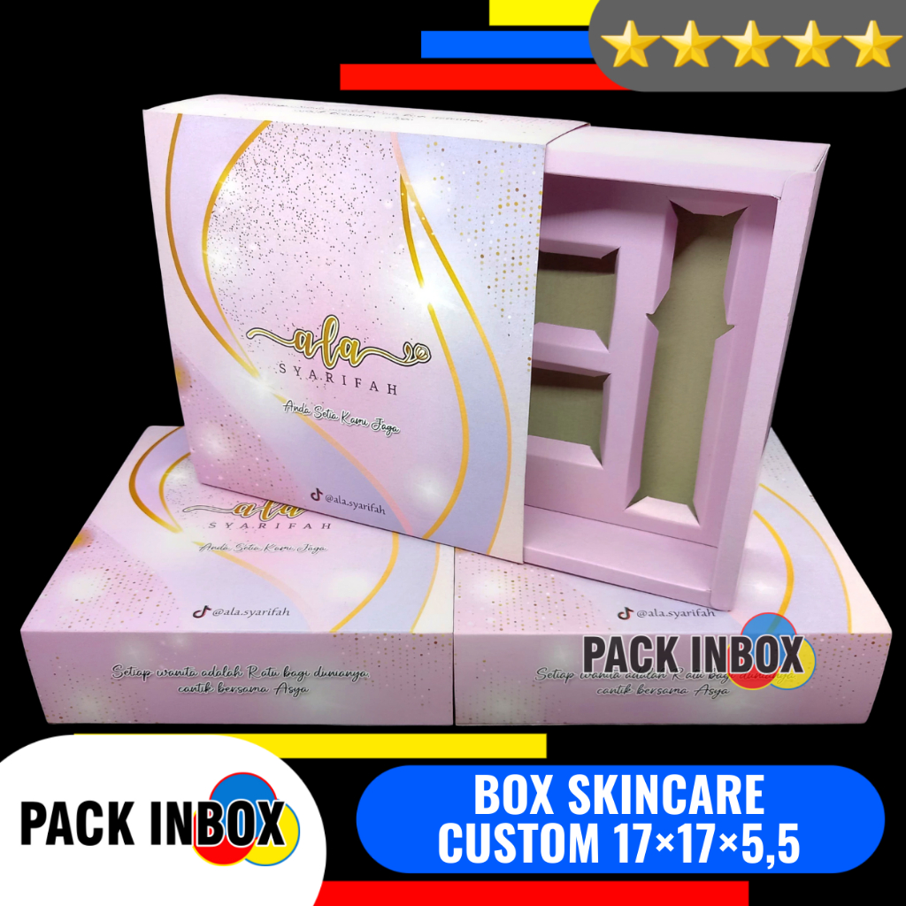 

GRATIS DESAIN BOX SKINCARE CUSTOM DESAIN 17×17×5,5 KARDUS SKINCARE 17x17x5,5 CUSTOM DESAIN