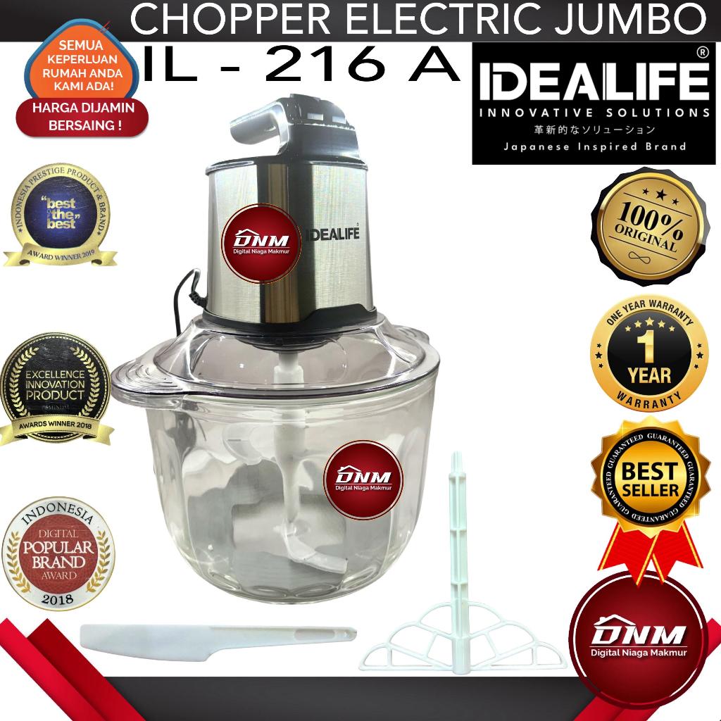 Chopper Penggiling Daging Elektrik Jumbo IDEALIFE Electric Chopper 5 Liter IL-216A IDEALIFE