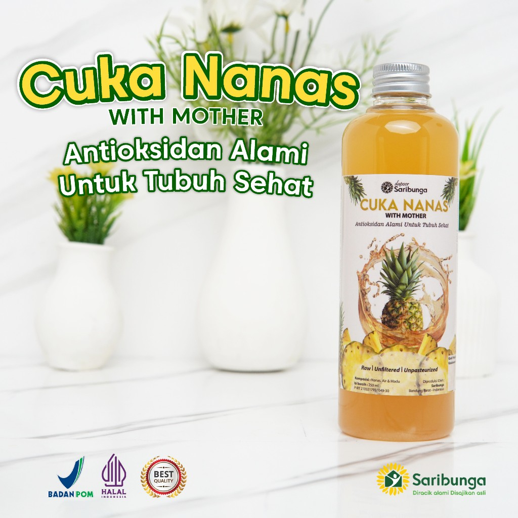 

CUKA NANAS SARIBUNGA Grade A+ - Turunkan Kadar Gula Darah 100% Cuka Nanas Asli - Kaya akan Bromelain