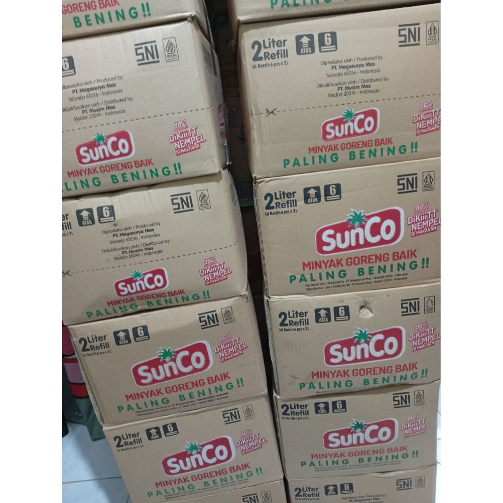 

Ready minyak goreng SunCo 2L 1 dus siap kirim