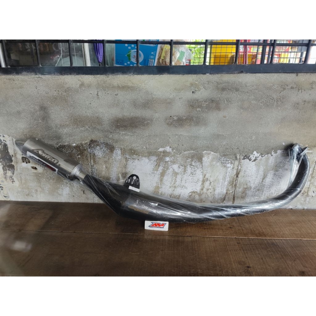 knalpot standard racing abrt 20 original perut hitam satria 2tak