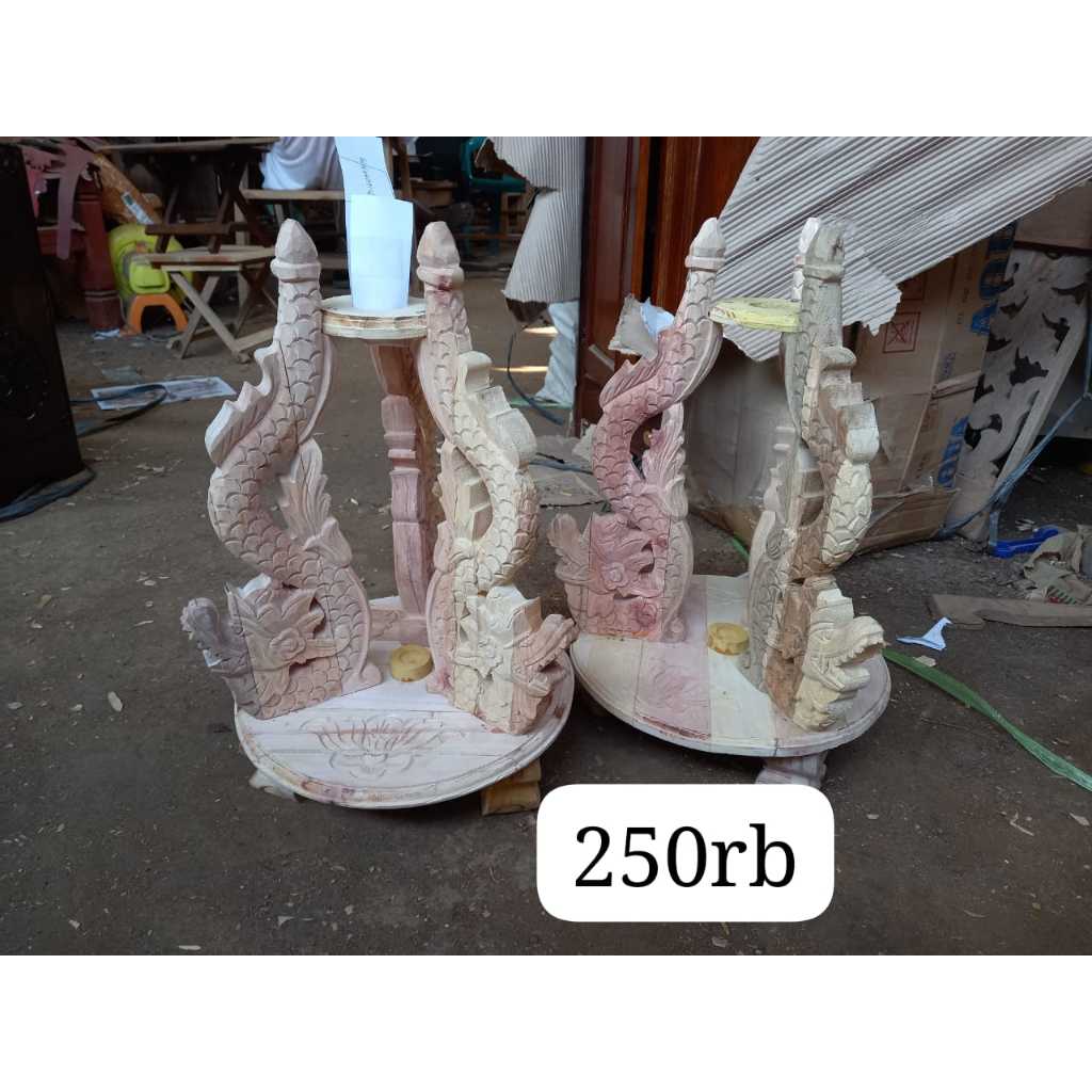 jagrak pusaka tombak+bendera ukiran naga alusan mentah