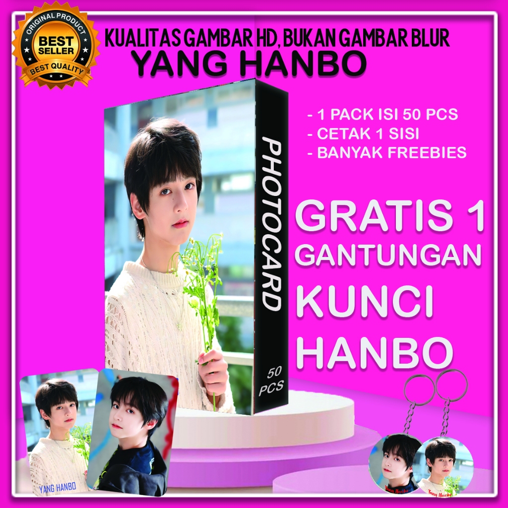 PHOTOCARD YANG HANBO TF FAMILY GEN 4 50PCS " GRATIS GANTUNGAN KUNCI, Mrchendise