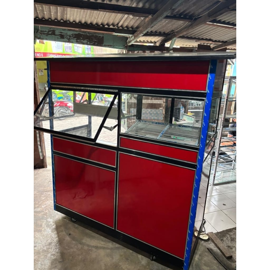 Rombong aluminium tanpa roda