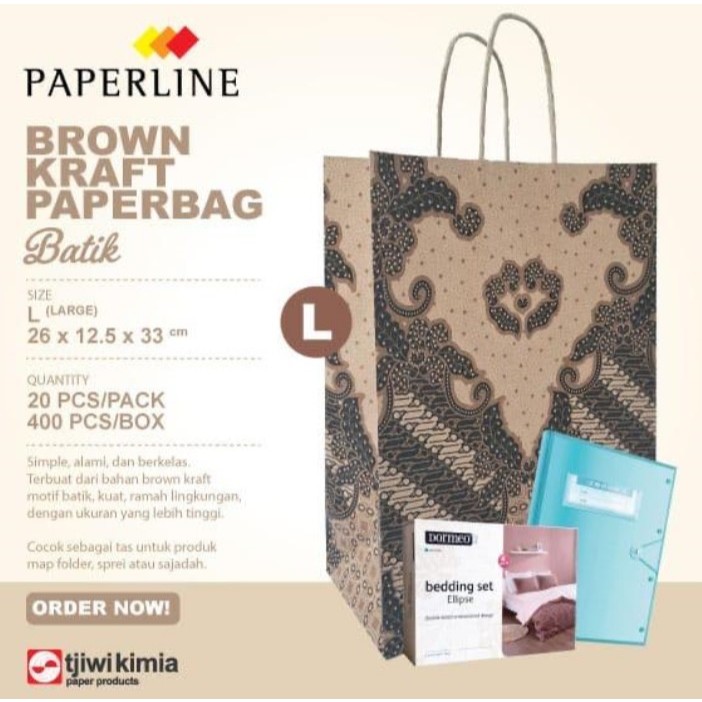 

PAPERLINE Kraft Paper Bag Coklat - Food Grade & HALAL *